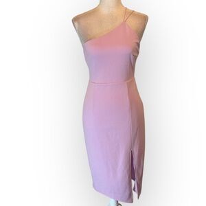 Lulus Happiest Hour lilac asymmetrical mini dress